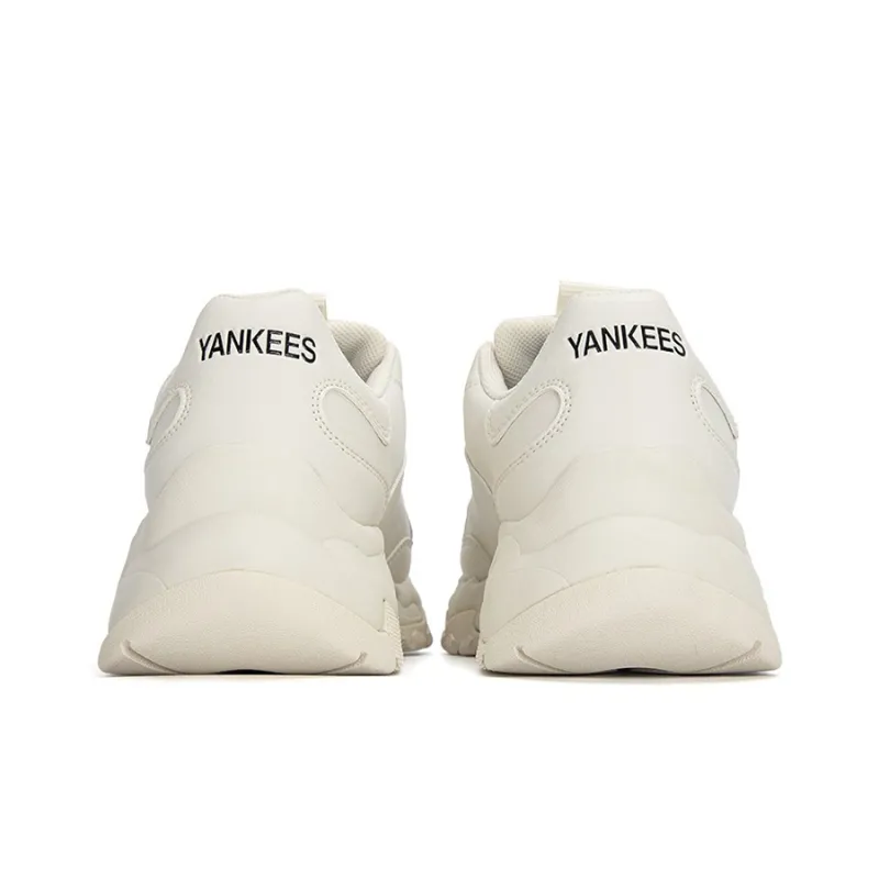MLB Big Ball Chunky Chunky Sneakers Unisex Low Top Ivory White/Green-4
