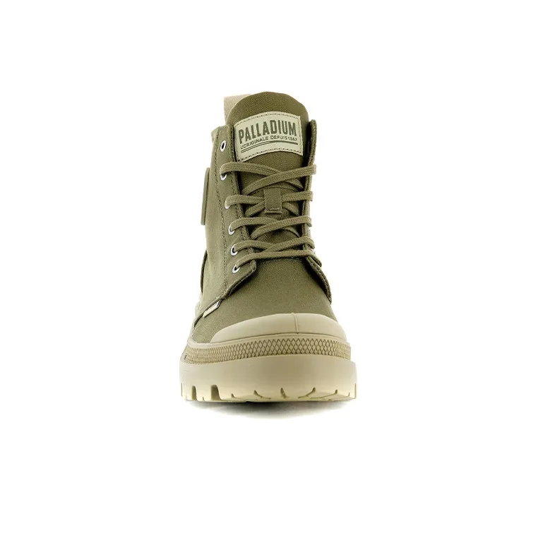 Palladium PALLABASE Twill Dune Anti Slip And Wear Resistant Cushioning Coverage High Top Canvas Shoes Women's-3