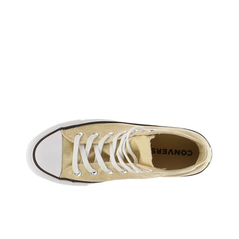 Converse Chuck Taylor All Star Precious Metals Wear-Resistant High-Top Canvas Shoes Women's Yellow-3