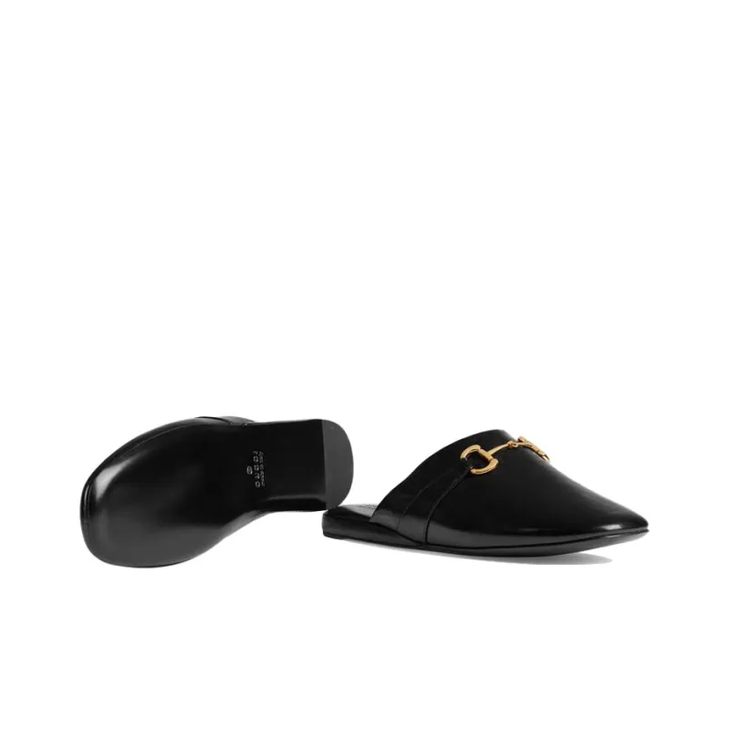 GUCCI Wrap-toe Slippers Men's Black-5