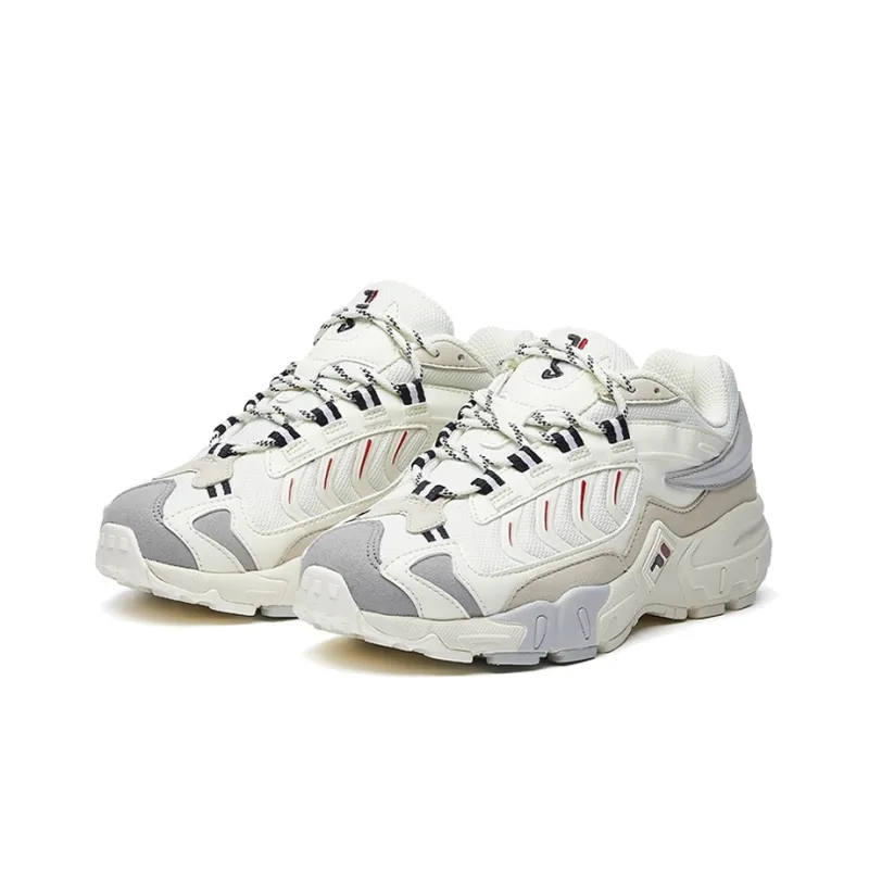 FILA Ravagement 1 Cushioning Anti Slip And Wear Resistant Low Top Chunky Sneakers Women's White-2