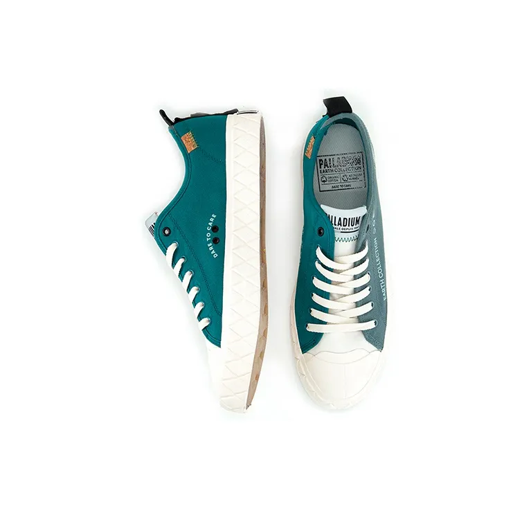 Palladium Palla Ace Org Metro Anti-Slip Wear-Resistant Breathable Lightweight Low-Top Canvas Shoes Unisex Harbor Blue-3