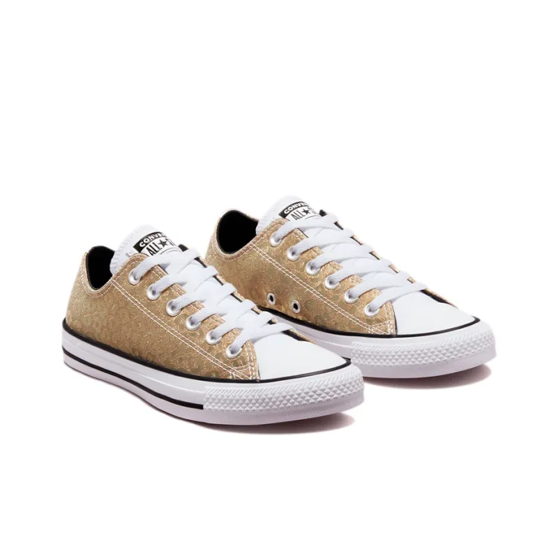 Converse Women's Chuck Taylor All Star Low 'Glitter Leopard Spots Saturn Gold' Women's-2