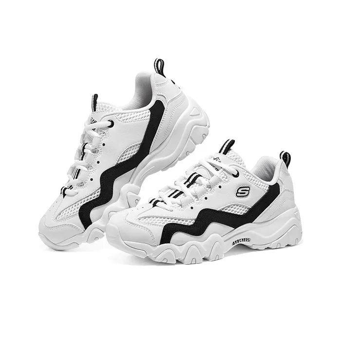 Skechers D'LITES 2.0 'White Black' Women's-3