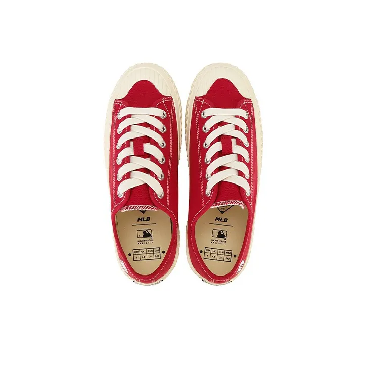 MLB Playball Wear Resistant Low Top Canvas Shoes Unisex Red-2