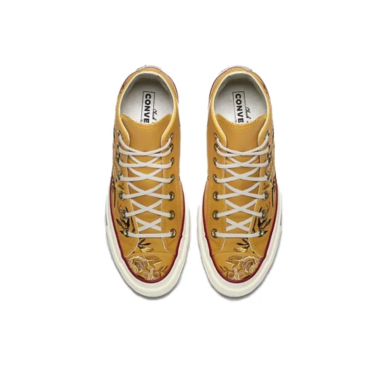 Converse Women's Chuck 70 High 'Parkway Floral Embroidery Turmeric Gold' Women's-2