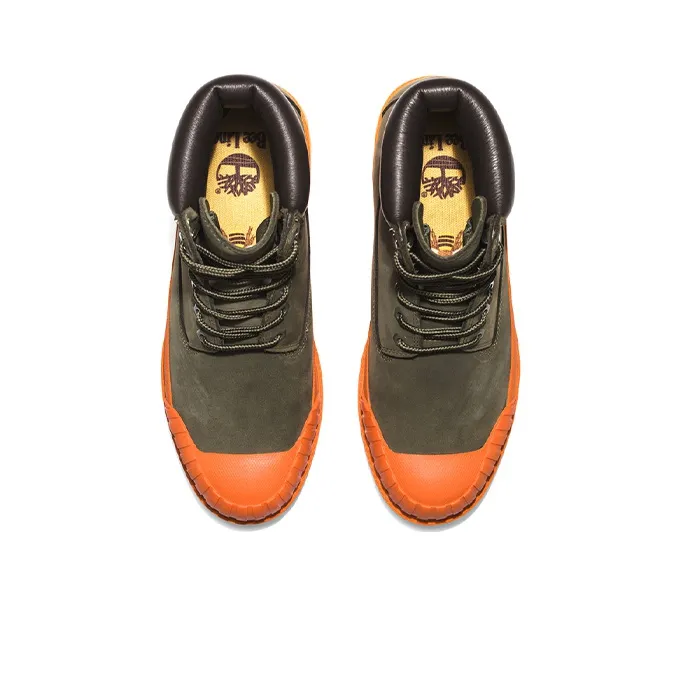 Timberland Bee Line X 6 Inch Premium Ruuber Toe Boot 'Dark Green Orange'-3