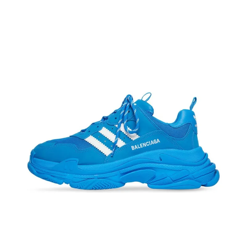 Balenciaga X Adidas Triple S Blue White Women's-0