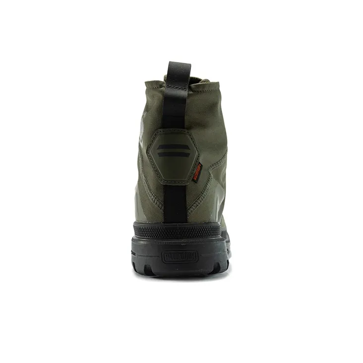 Palladium Pampa Anti-Slip Wear-Resistant Waterproof And Breathable High-Top Canvas Shoes Men's Olive Green-2