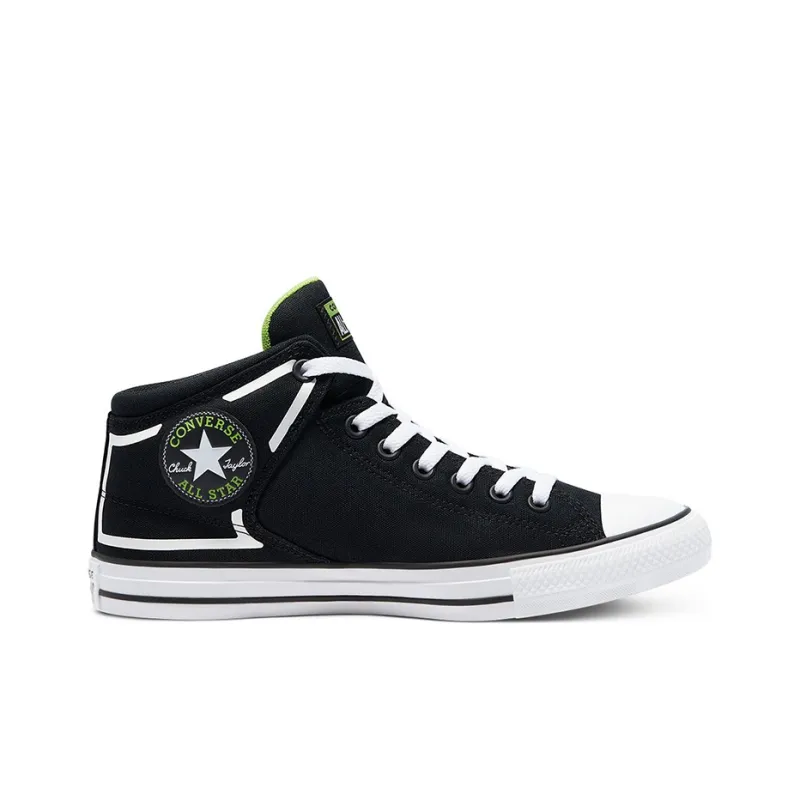 Converse Chuck Taylor All Star Anti-Slip And Wear-Resistant Lightweight Mid-Top Canvas Shoes Unisex Black White Green-1