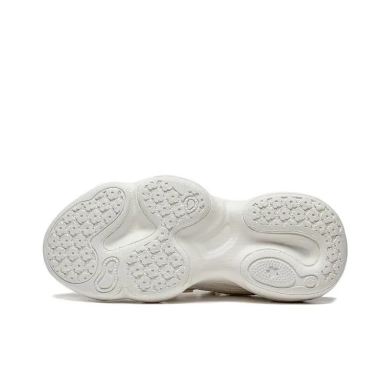 LiNing Honey Cushioning, Slip Resistant, Abrasion Resistant Support Low Top Chunky Sneakers Women's Ivory-3