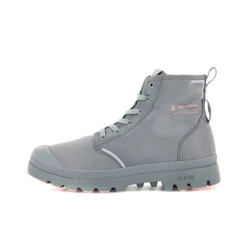 Palladium Pampa Lite+ RCYCL WP+ Anti Slip And Wear Resistant Breathable High Top Canvas Shoes Unisex Gray