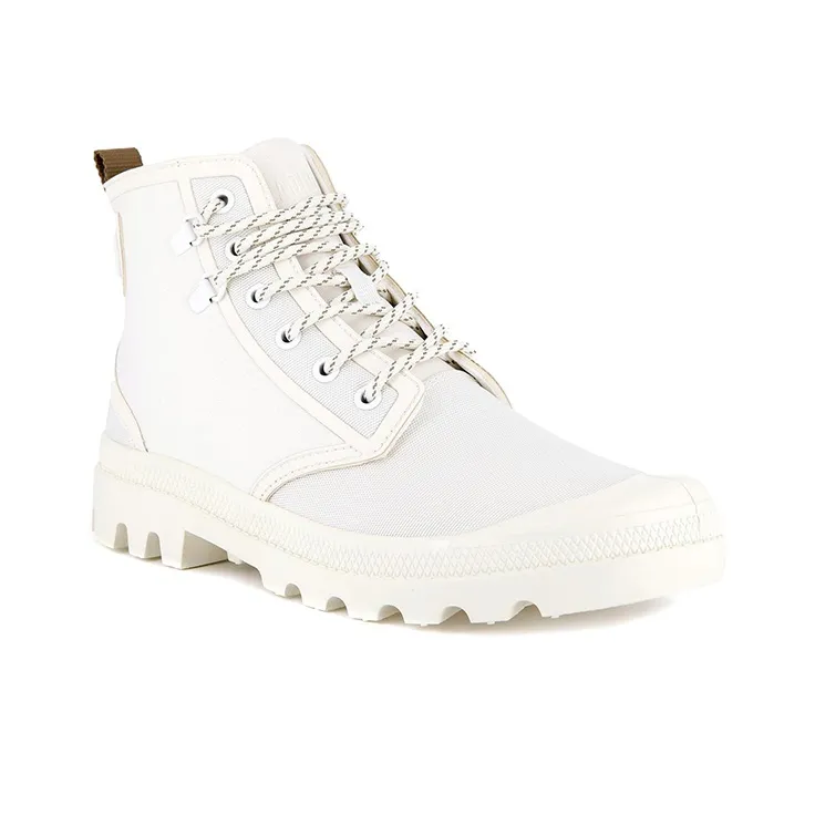 Palladium Pampa Rains Anti Slip And Wear Resistant Breathable High Top Canvas Shoes Unisex White-2