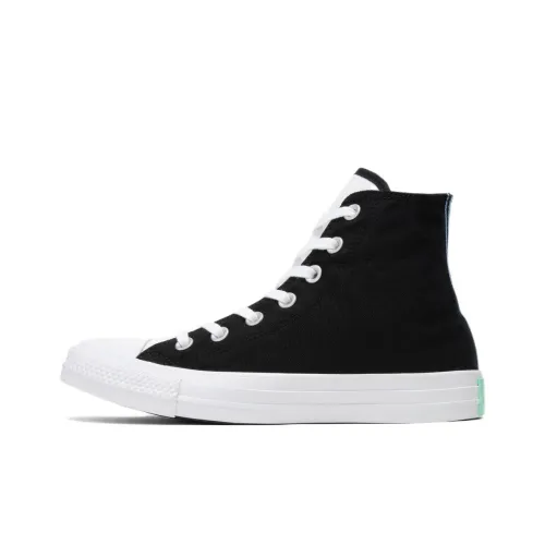 Converse Chuck Taylor All Star Canvas Shoes Women's High-Top Black/Green/White