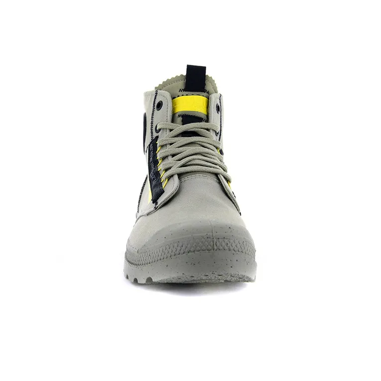 Palladium Pampa Hi Re Craft Anti Slip And Wear Resistant Breathable High Top Canvas Shoes Unisex Gray-3