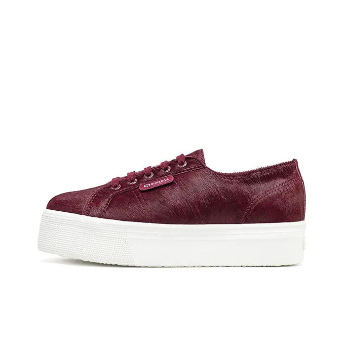 SUPERGA Low-Top Canvas Shoes Women's Burgundy-0