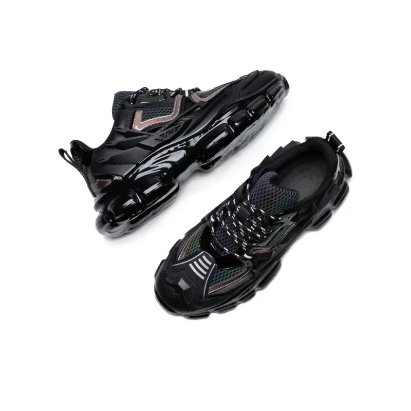 YEDANI Low Top Chunky Sneakers Men's Black-2