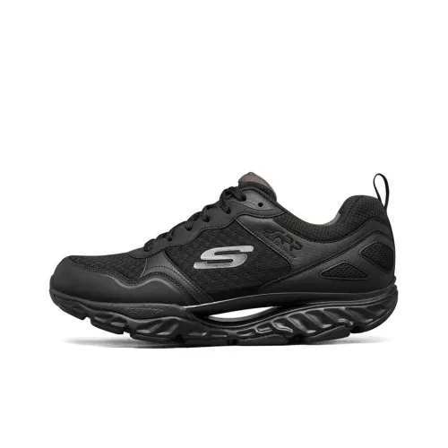 Skechers Srr Non-slip Wear-resistant Shock Absorption Low-Top Chunky Sneakers Men's Black