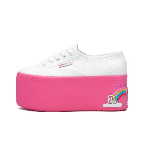 Barbie X SUPERGA Canvas Shoes Women's Low-Top White/Pink