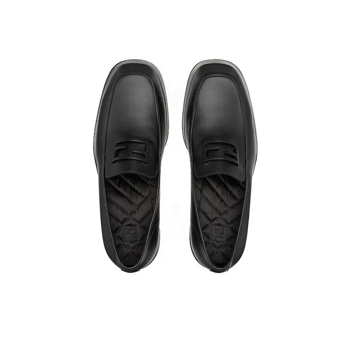 FENDI FF Baguette-Motif Loafer 'Black'-4
