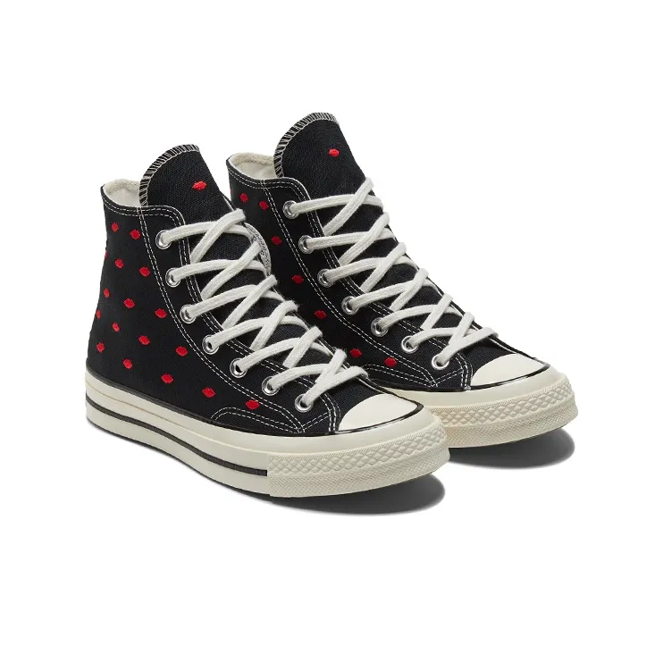 Converse Chuck Taylor All Star 70 Hi Embroidered Lips Black-2