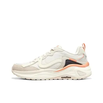 Skechers Dlites Wave Shoes 'White Black Orange' Women's
