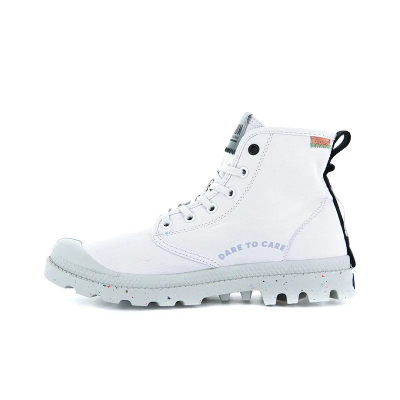 Palladium Pampa Organic Metro Slip Resistant, Abrasion Resistant, Breathable High Top Canvas Shoes Unisex White-0