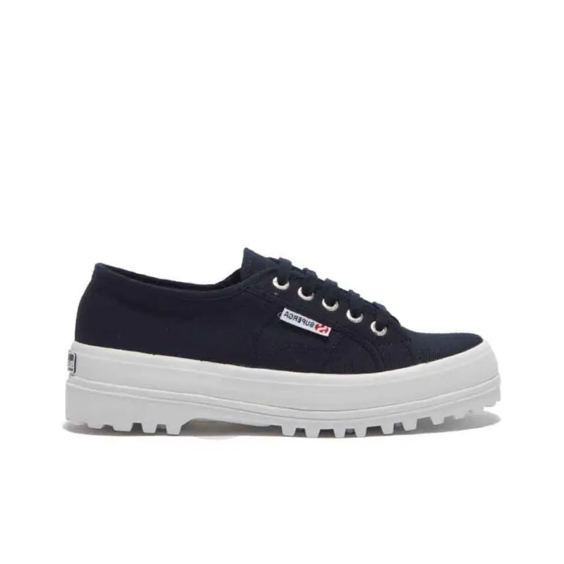 SUPERGA Canvas Shoes Women's Low-Top Navy Blue-1