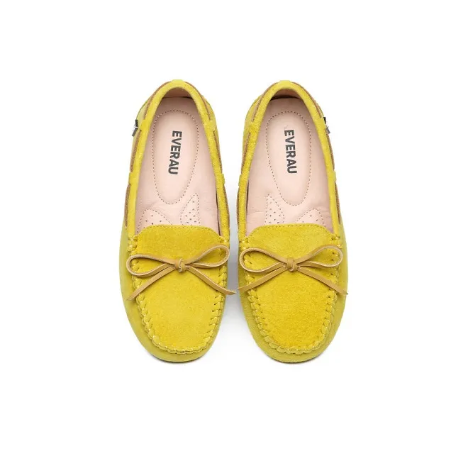 EVERAU Women's Casual Shoes Women's Low Top Yellow-2