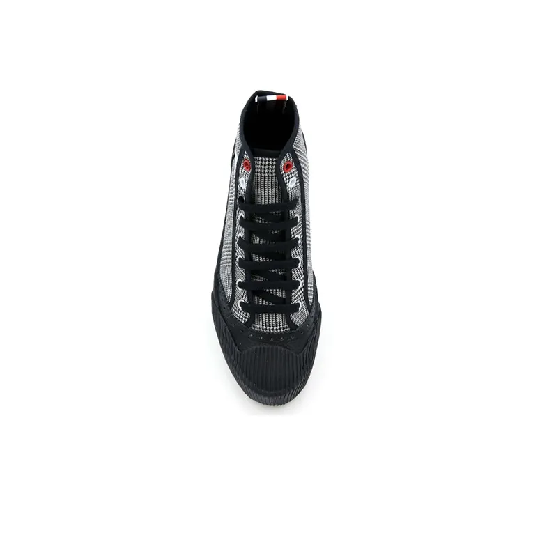 THOM BROWNE· High Top Canvas Shoes Women's Black-2