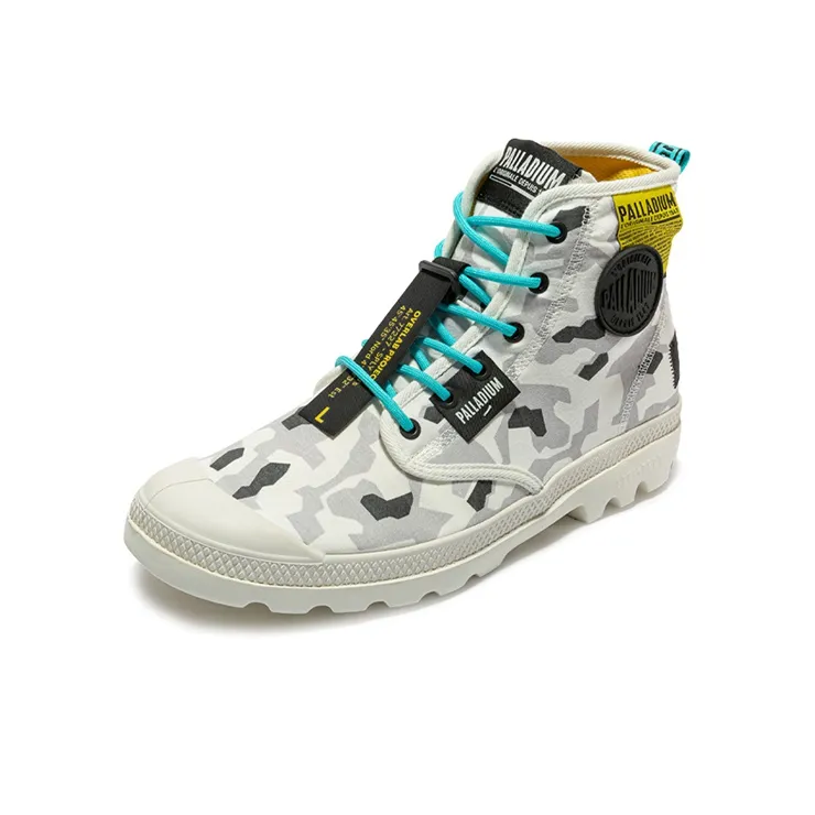 Palladium Pampa Lite Overlab C Anti-Slip And Wear-Resistant Lightweight High-Top Canvas Shoes Unisex Glacier Camouflage-1