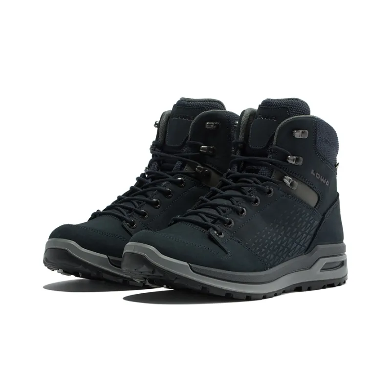 Lowa Locarno GTX Anti Slip Wear Resistant Mid Top Outdoor Shoes Men's Black-2