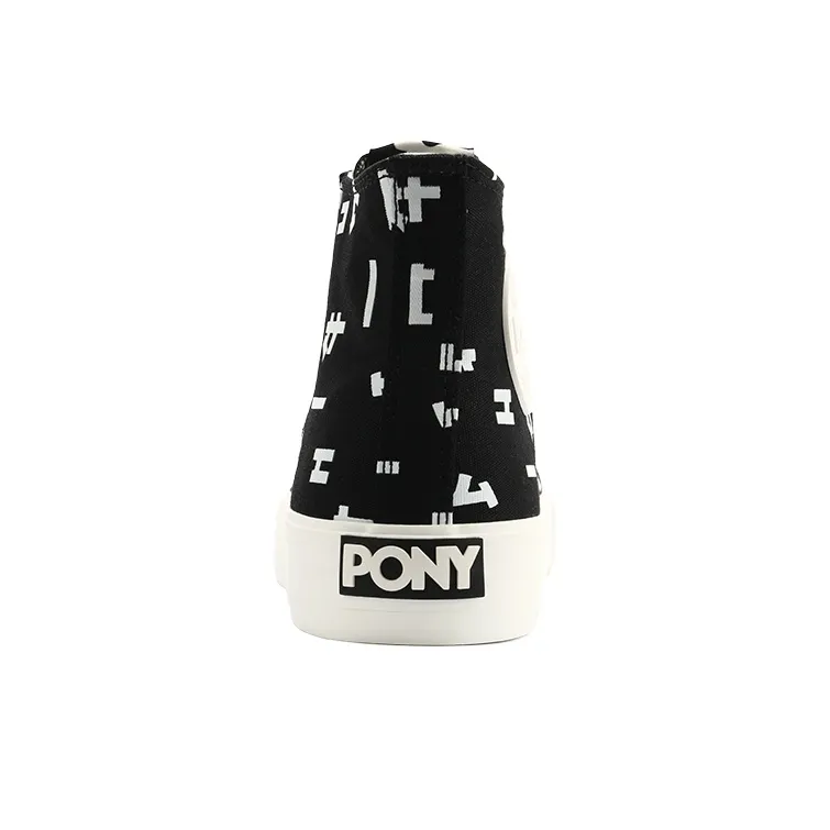 PONY Ox Year Edition Abrasion Resistant Coverage Lightweight High Top Canvas Shoes Unisex Black-4