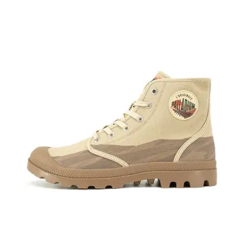 Palladium Pampa Hi Oasis Wear Resistant High Top Canvas Shoes Unisex Desert Yellow