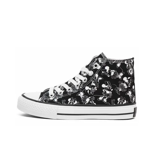 Disney Minnie Series Canvas Shoes Women's High-Top Black