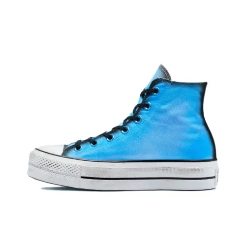 Converse Chuck Taylor All Star Lift Platform Anti-Slip Wear-Resistant High-Top Canvas Shoes Women's Indigo