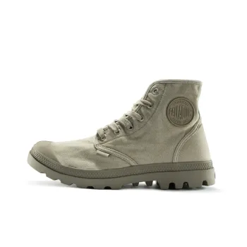 Palladium Pampa Hi Wear-Resistant Slip-Resistant High-Top Canvas Shoes Men's Eucalyptus Green