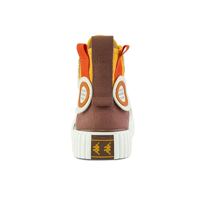 Kappa One Piece Anti-Slip And Wear-Resistant Coverage High-Top Canvas Shoes Unisex Field Yellow Stone-3