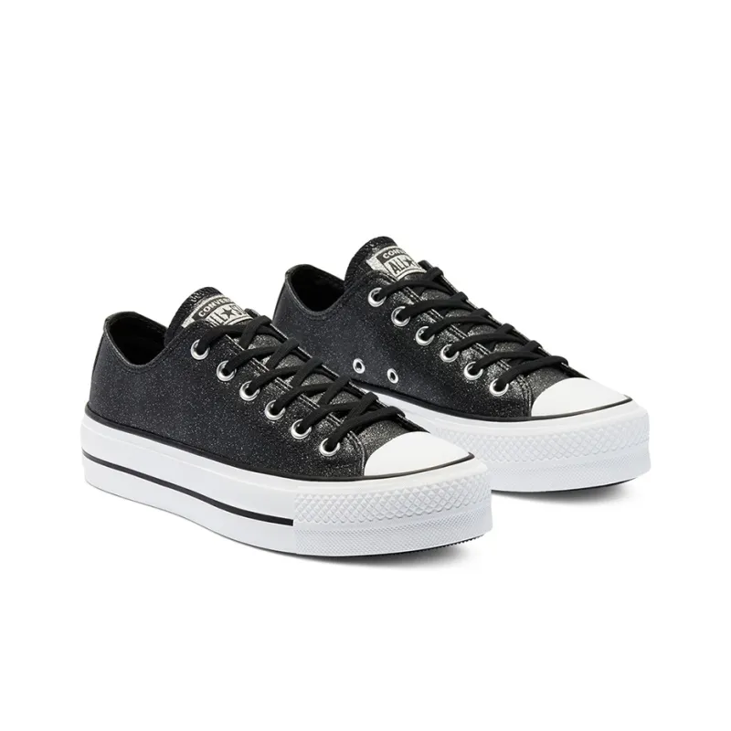 Converse Women's Chuck Taylor All Star Platform Low 'Black Glitter' Women's-2