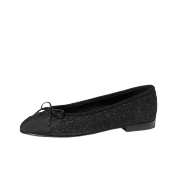 CHANEL Flat Shoes Women's Black