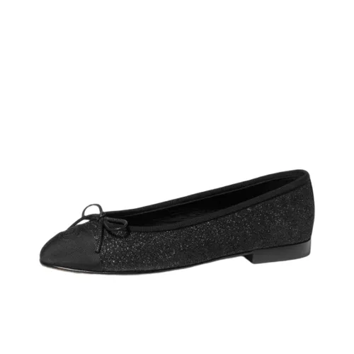 CHANEL Flat Shoes Women's Black