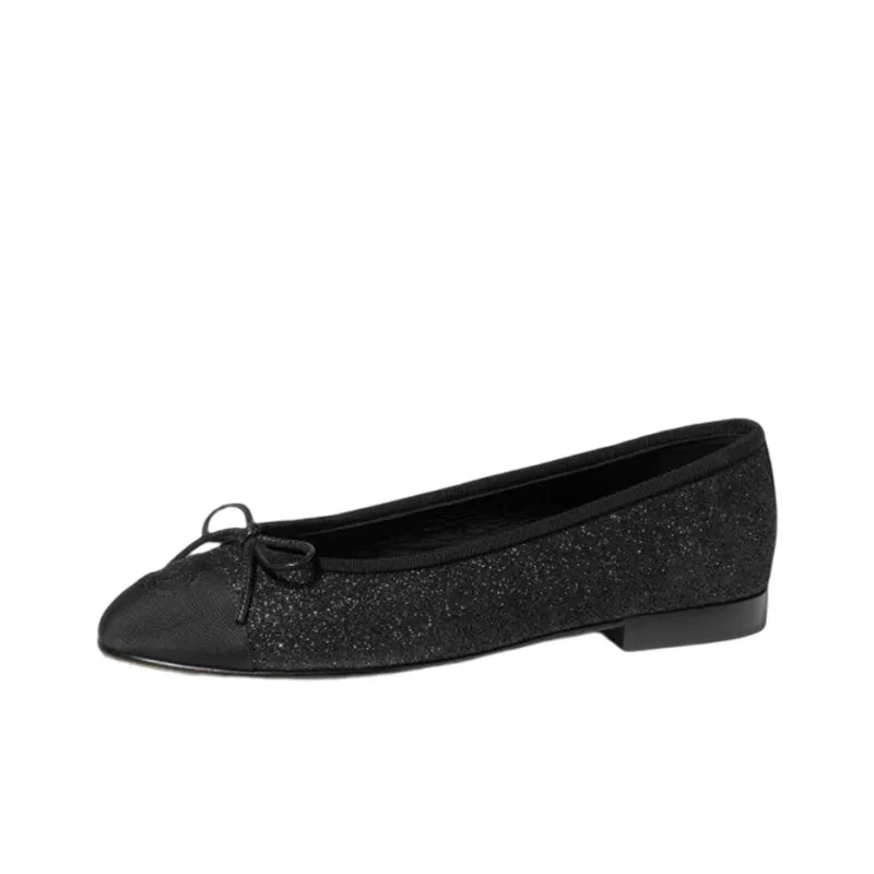 CHANEL Flat Shoes Women's Black-0