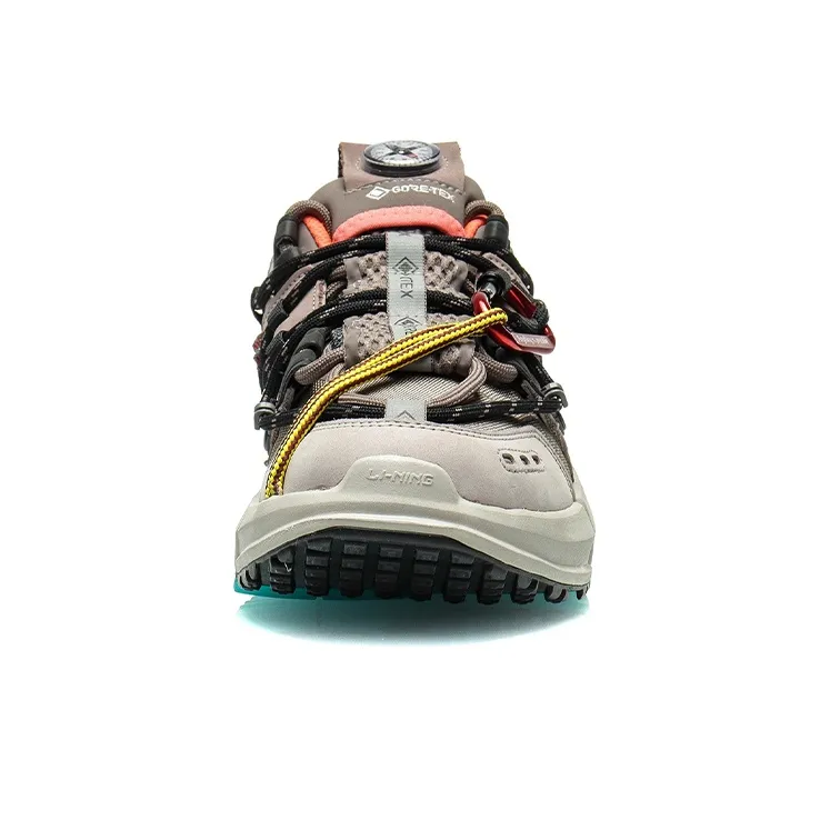 LiNing Cushioning Anti Slip And Wear Resistant Height Increasing Low Top Chunky Sneakers Women's Brown-4