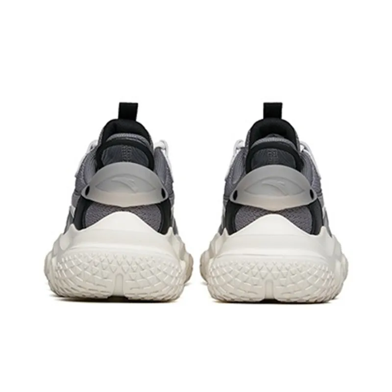 Anta Continent White 2.0 Cushioning Anti-Slip And Wear-Resistant Low-Top Chunky Sneakers Men's Gray-4