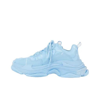 Balenciaga All Over Logo Triple S Blue Grey Black