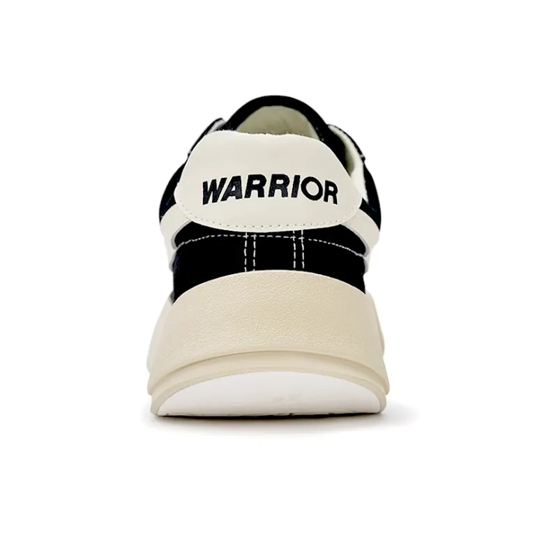 Warrior Chinoiserie Collection De Xin Small Heel Canvas Shoes Unisex Black-3
