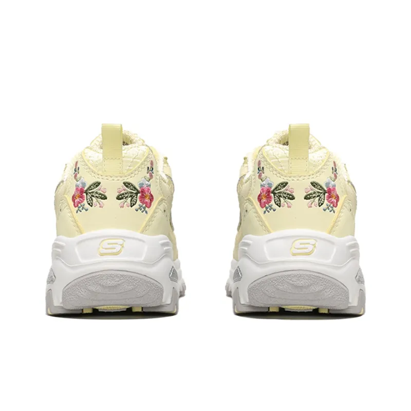 Skechers D'Lites Bright Blossoms Low Top Daddy Shoes Yellow Women's-4