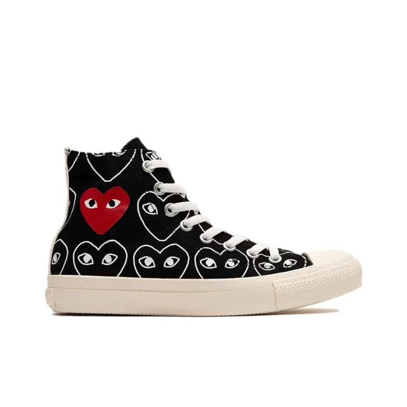 Converse Cdg X Chuck Taylor All StarMulti Heart 'Black White'-1