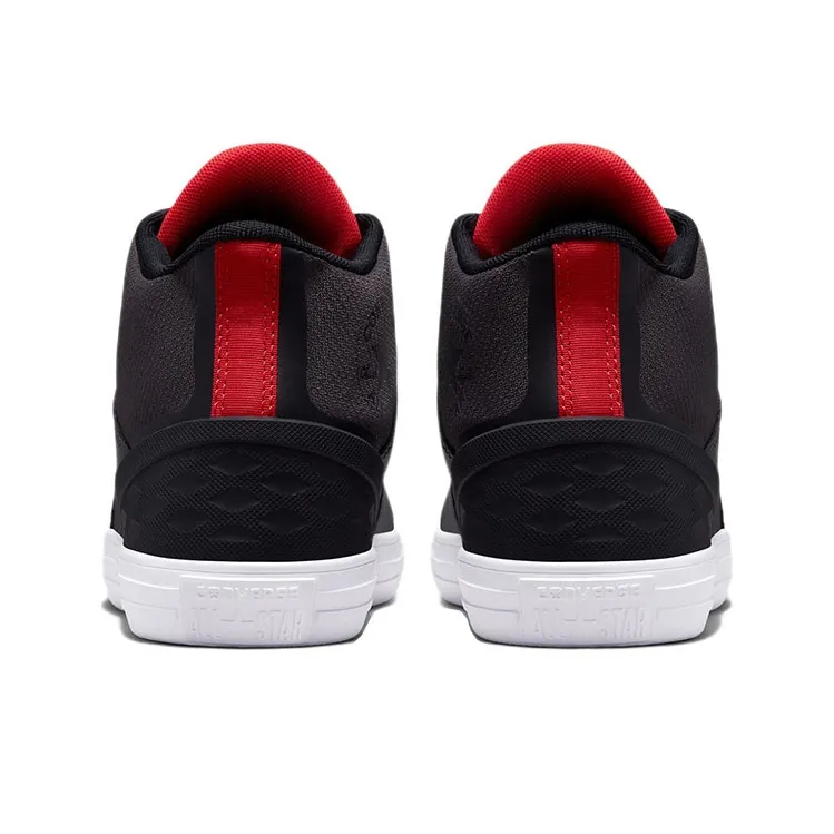 Converse Chuck Taylor All Star Flux Ultra Wear-Resistant Mid-Top Canvas Shoes Unisex Black Red-3