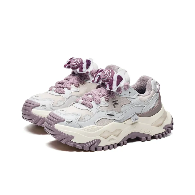 FILA FUSION Bianco Fashion Sneakers 'White Purple' Women's-2